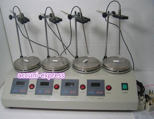 4 Heads Multi unit Digital Thermostatic Magnetic Stirrer Hot plate mixer 110/220