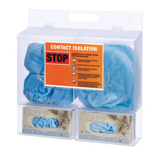 - bulk ppe dispenser with sign holder  21.375&#034;w x 4.75&#034;d x 23&#034;h 1 ea for sale