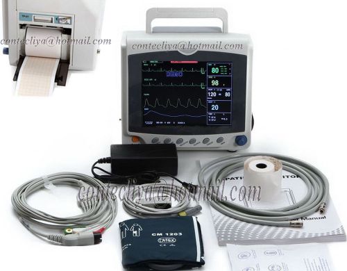 Hot portable ce multiparameter icu/ccu vital signs patient monitor+printer+etco2 for sale