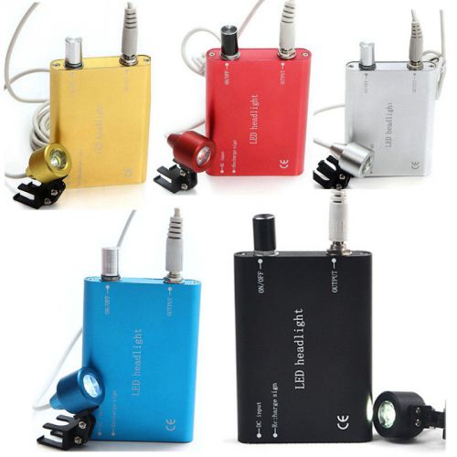 Portable LED Head Light Lamp for Dental Surgical Medical Binocular Loupe 5-color