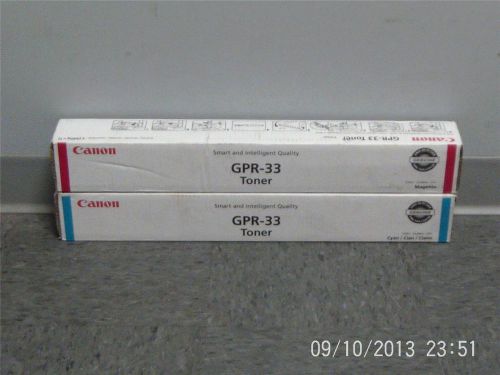 New Genuine Canon GPR-33 Toner Cartridges 1C 1M