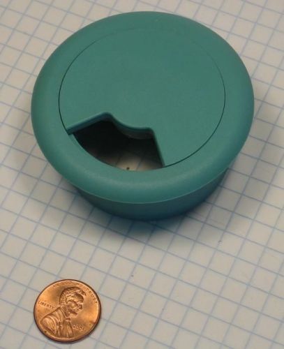 WIRE MANAGEMENT GROMMET, 2&#034; BORE DIAMETER, &#039;SEA SPRAY GREEN&#039; PLASTIC, 1&#034; DEPTH