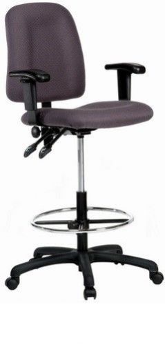 New, contoured drafting chair by harwick in gray fabric for sale