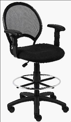 a a arms for sale, Mesh drafting stool chair design with open back with adjustable arms  b16216