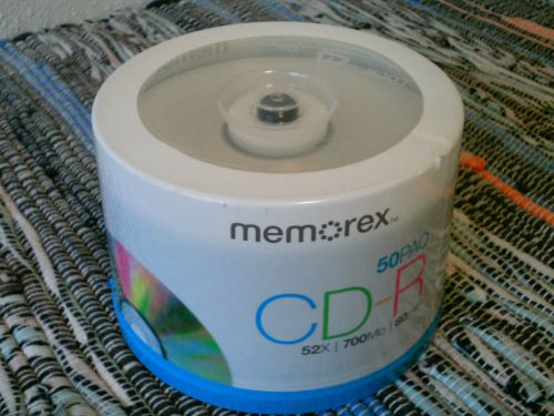 Memorex cd-r 50 paq, 52x, 700mg, 80min for sale