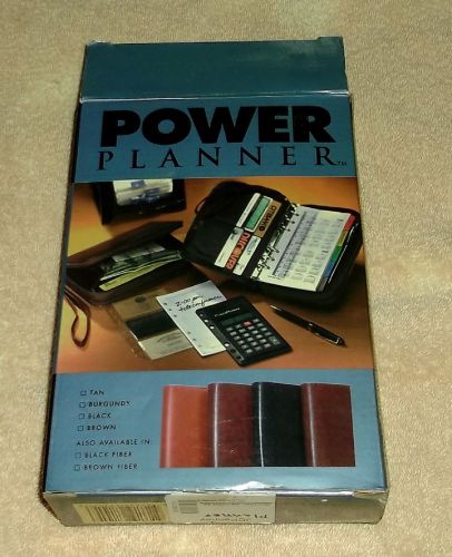 Power planner in brugandy   ruler,pen,calculator,card holder &amp; addr.book for sale