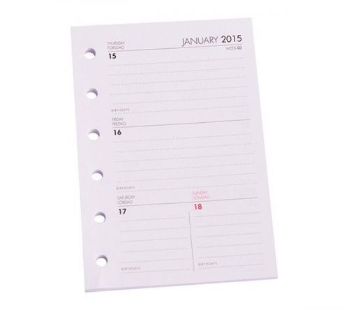 Kikki K Large Time Planner 2015 Inserts