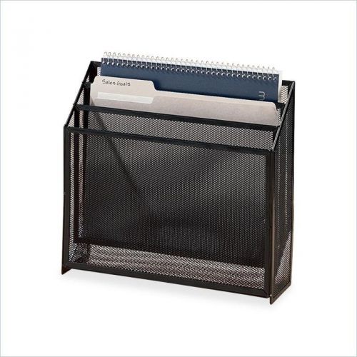 Metal Mesh Three Tier File Documents Organizer Black Office Storage Supplies New