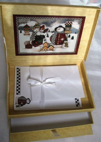 SNOWMEN Storage Box desktop organizer stationery jewelry drawer cardboard decor