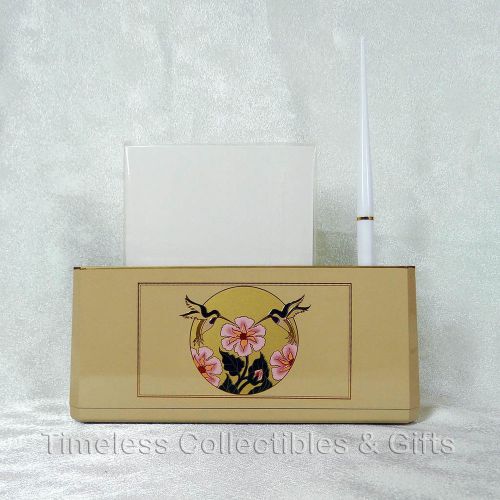 Vintage Otagiri Japanese Lacquerware Pen Memo Smartphone Holder Set New