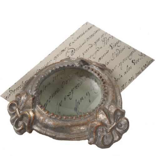 Midwest Antique Silver Fleur de Lis Magnifying Glass