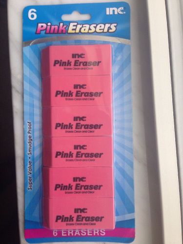 Inc pink eraser strong quality  erases clean and clear fast shipping for sale