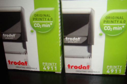 2 Printy BLACK Color TRODAT 4911 SELF-INKING STAMP - FINAL &amp; RECEIVED