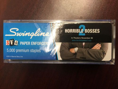 SWINGLINE &#034;HORRIBLE BOSSES 2&#034; PREMIUM STAPLES #35450 LENGTH 1/4 INCH 5000 COUNT