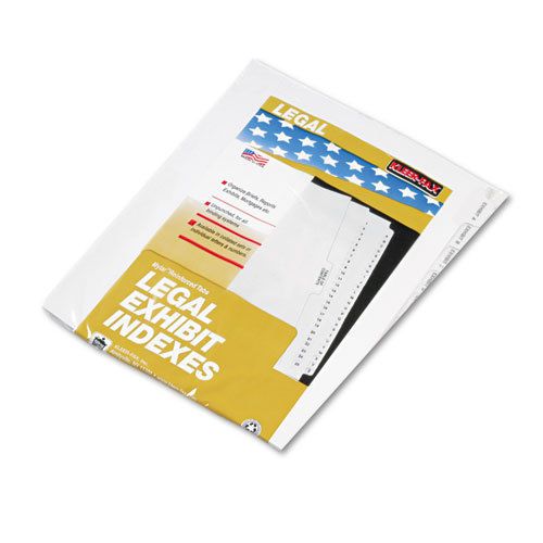 80000 Series Side Tab Legal Index Divider Set, Printed &#034;Exhibit A&#034;-&#034;Exhibit Z&#034;