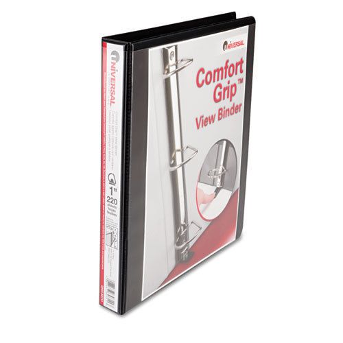 Comfort grip deluxe plus d-ring view binder, 1&#034; capacity, 8-1/2 x 11, black for sale