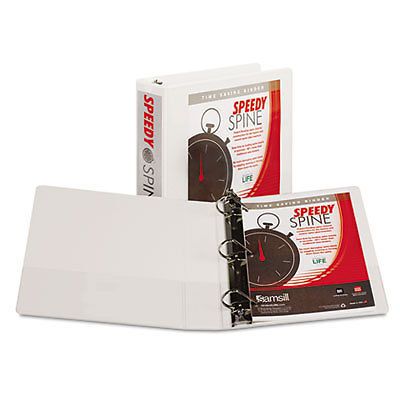 Speedy spine angle-d ring view binder, 11 x 8-1/2, 2&#034; capacity, white for sale