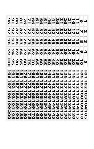 1000 sticky numbered labels 28x11mm consecutive numbers 1 to 1000 on white matt for sale