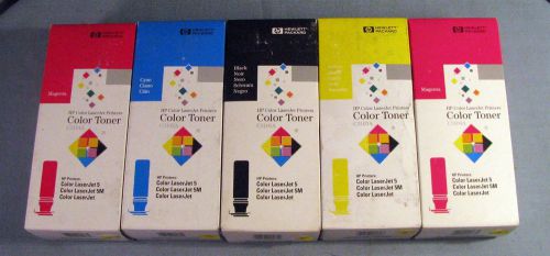 LOT OF 5 GENUINE HP COLOR TONER C3102A/C3103A/C3104A/C3105A LASERJET 5/5M CMYK