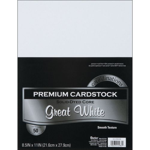 Darice Core-dinations Value Pack Cardstock 8-1/2-in x 11-in 50/Pkg GX220006