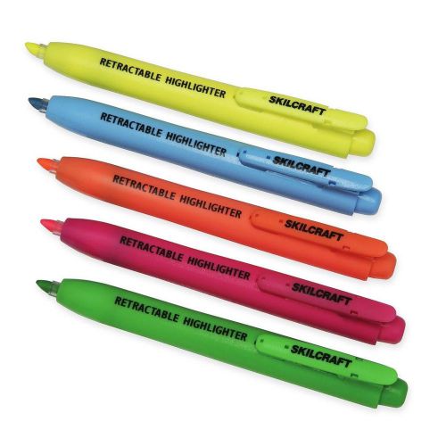 Skilcraft retractable highlighter - chisel marker point style - (nsn5548211) for sale
