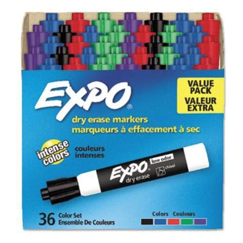 Sanford 1921061 Low Odor Dry Erase Marker, Chisel Tip, Assorted, 36/box