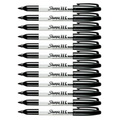 Sharpie TEC Trace Element Certified Marker Black Fine Point 12-MARKERS 13401