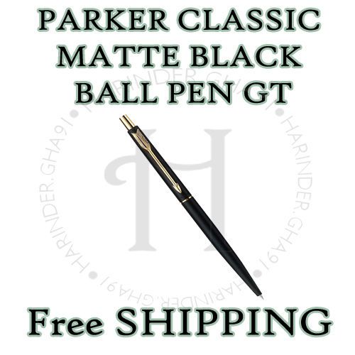 BRAND NEW   ORIGINAL  PARKER CLASSIC MATTE BLACK BALL PEN GT ORIGINAL