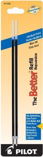 Pilot Bps Easy Touch Ballpoint Pen Refill - 1 Mm - Medium Point - Blue - (77222)