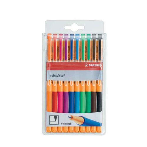 Stabilo Point Visco 10pk Assorted Color Ink Pen Set