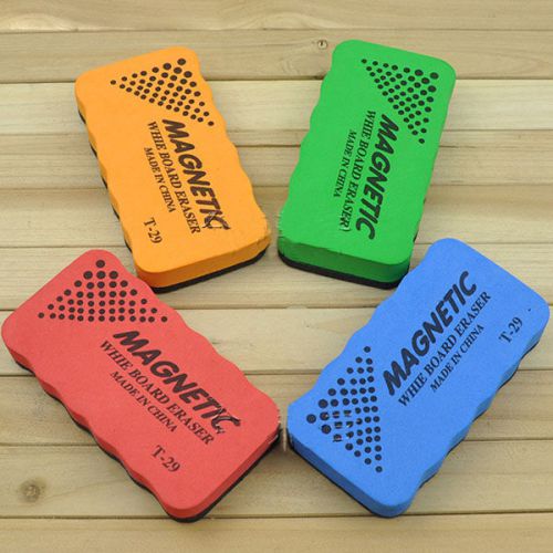 4 color magnetic dry-wipe whiteboard marker cleaner eraser for school office for sale