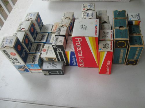 35 Projector Bulbs - GE CWA FAL FXL, Sylvania DRS DAK CAL DYP, Eiko, Norelco