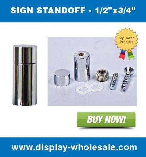 Sign Standoffs Polished 1/2&#034; X 3/4&#034; [4 PCS]