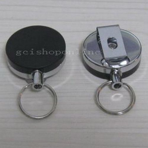 2 PCS 1.5&#034; Reel Keyring Retractable Badge Card holder S