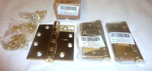 3 ives 5bb1hw 4.5&#034; x 4&#034; 605/us3 5 knuckle mortise door hinges bright brass new! for sale