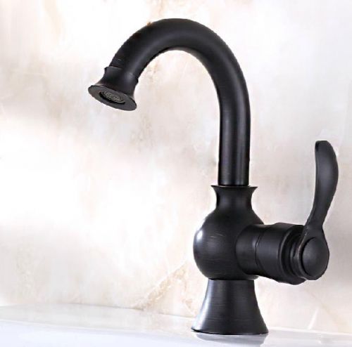 Retro Design Oil Rubbed Bronze Basin Faucet Single Handle Single Hole Mixer Tap