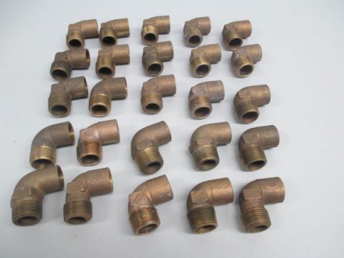 Lot 25 new assorted bronze 3/4in elbow fitting d240577 for sale