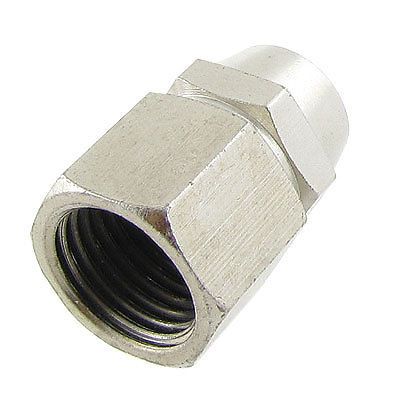Silver tone brass 7/32&#034; x 5/16&#034; tubing pneumatic air quick coupling connector for sale