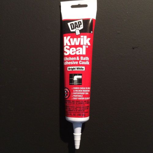 DAP Kwik Seal Kitchen &amp; Bath Adhesive Caulk - Bright White 5.5oz