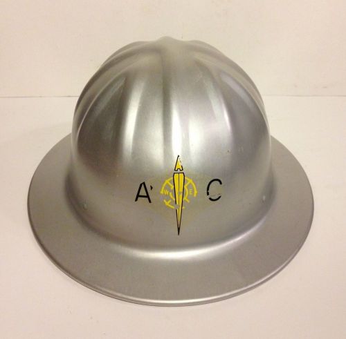 VINTAGE ALUMINUM MCDONALD T MINE SAFETY HARD HAT HELMET - NICE CONDITION