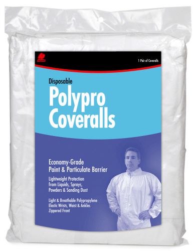 Buffalo extra large white disposable polypro coveralls 68517 for sale