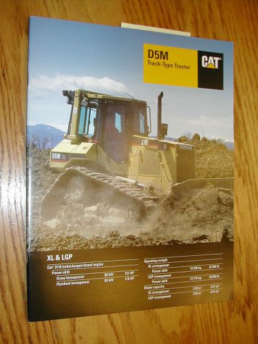 CAT Caterpillar D5M TRACTOR BULLDOZER SALES BROCHURE 2000 DOZER SPECS TRACK-TYPE