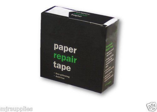 Archival paper repair tape 30m x25mm ideal for torn postcards, maps and document for sale