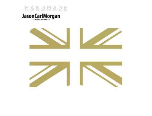 JCM® Iron On Applique Decal, Union Jack Gold