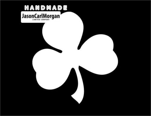 JCM® Iron On Applique Decal, Shamrock White