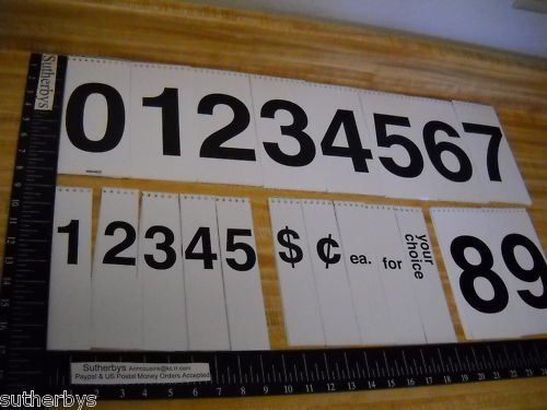 10 big &amp; 5 small price display numbers &amp; 5 symbols for sale