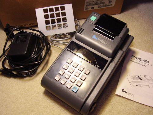 VERIFONE TRANZ 420 CREDIT CARD MACHINE NOS IN BOX NEW POINT OF SALE