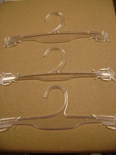 HANGERS 10&#034; CLEAR LINGERIE  HANGERS PLASTIC RETAIL 185/CS