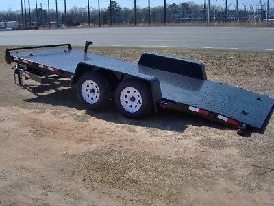 18 steel tilt deck equipment car hauler trailer NEW hyd