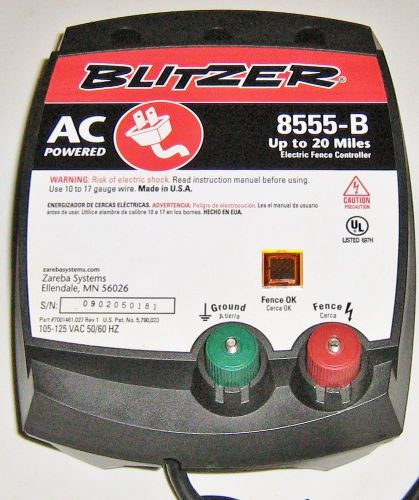 New Zareba Blitzer 20 Mile Electric Fence Controller Model 8555-B AC Powered